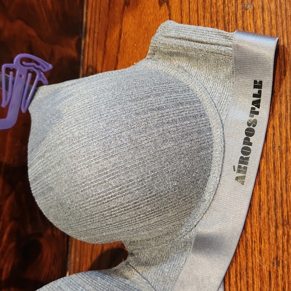 Gray Ribbed Bra - Picture 5 of 6